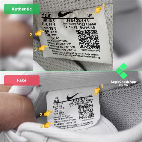 how do you tell if nike shoes are fake|check nike serial number.